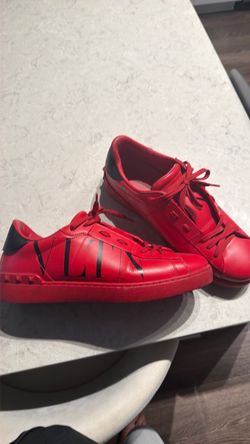 Red leather valentinos