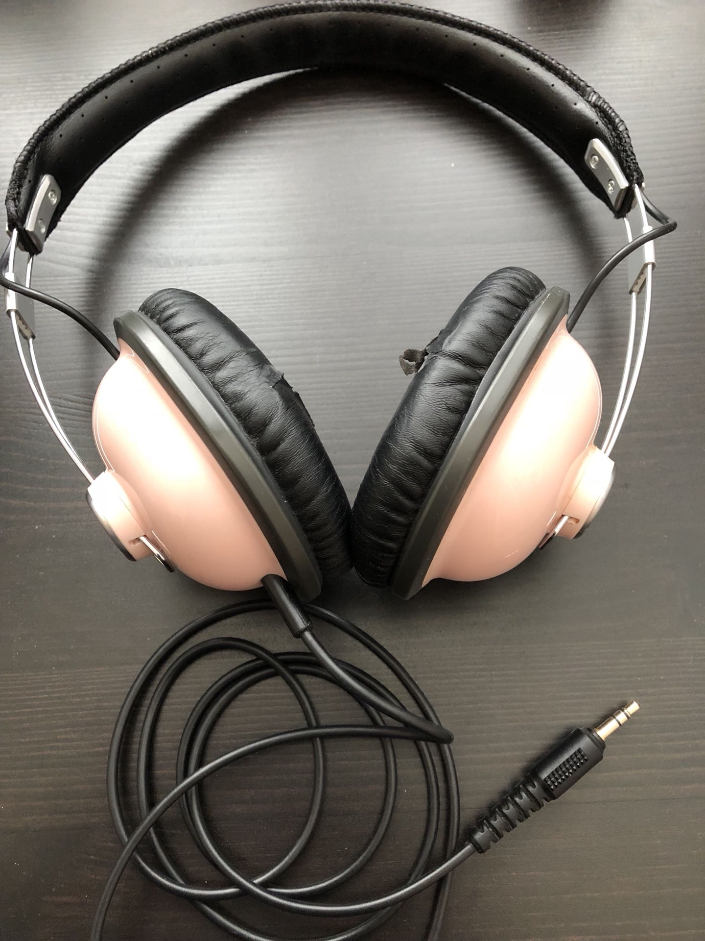Used Panasonic Pink Adjustable Stereo Over the Ear Headphones RP-HTX7