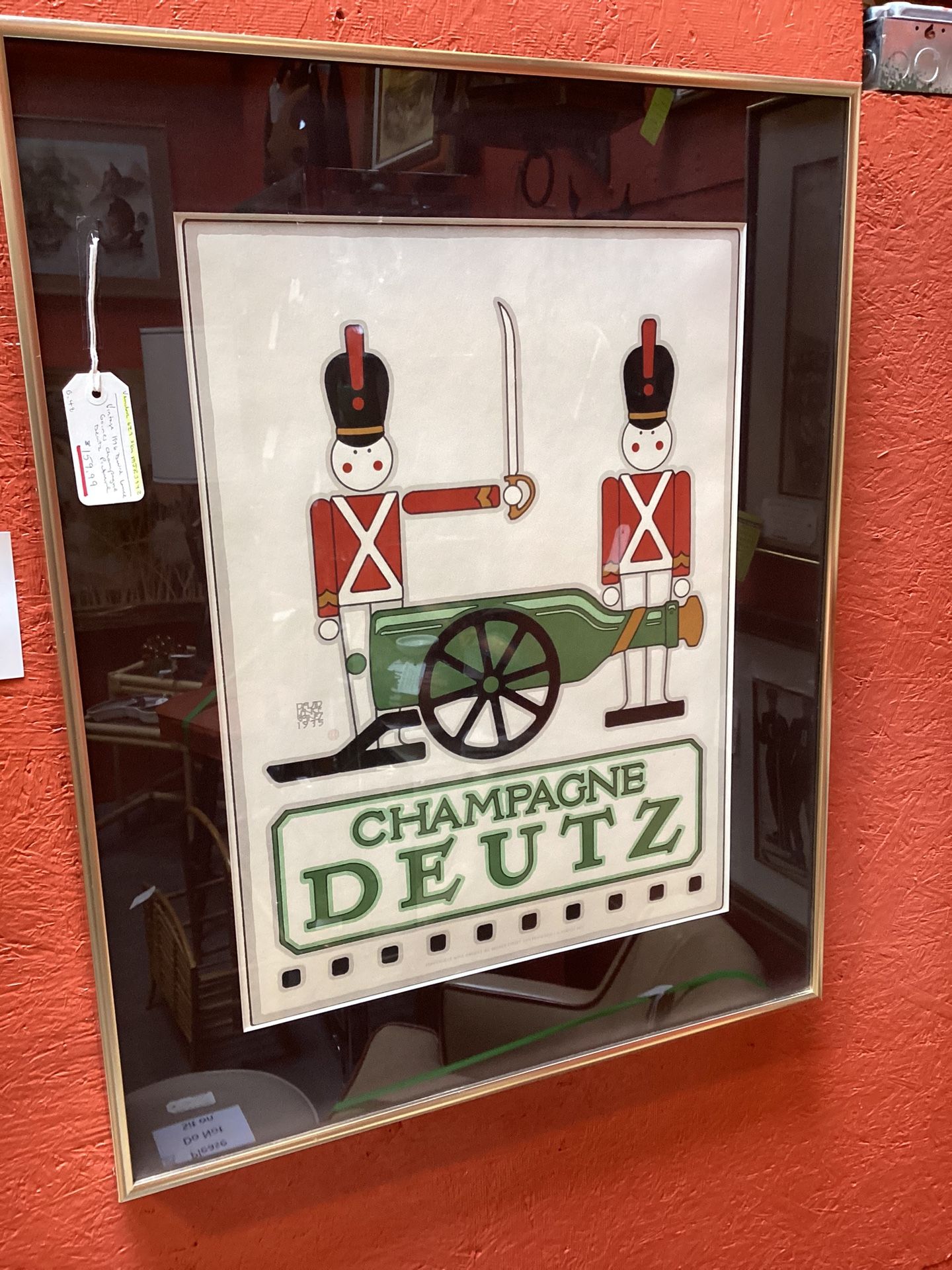 Vintage David Lance Gaines Champagne Deutz Art 1976