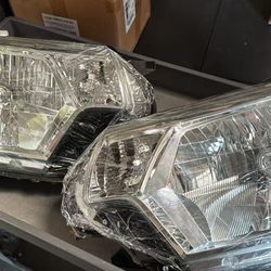 Toyota Tacoma 2012 2013 2014 2015 Headlight Assembly 2012-2015 Tacoma Halogen Headlamp Chrome Housing Amber Reflector Driver Side and Passenger Side(B