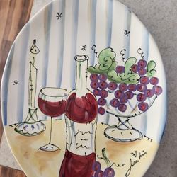 Julia Junkin Wine Grape Plate
