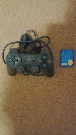 Ps2 controller plus memory card