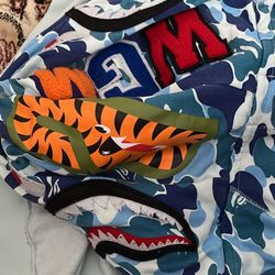 light blue bape hoodie xxl, fits xl and xxl