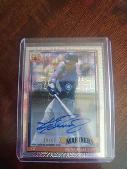 Ken Griffey Jr #91c-51 autograph /50