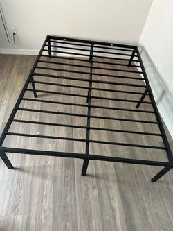 Metal frame and mattress