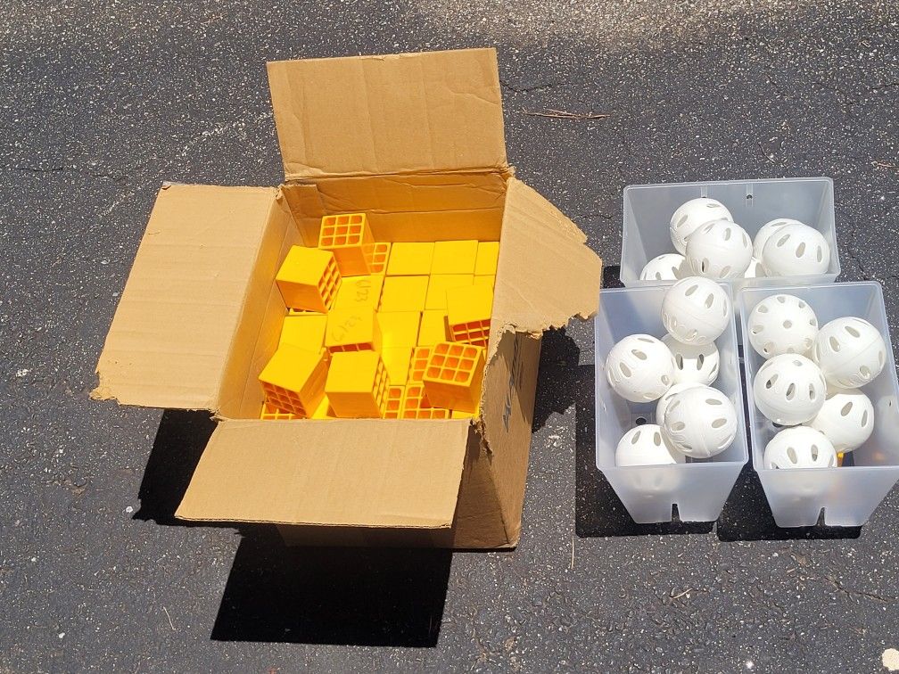 Wiffel Balls, Plastic Blocks, Ring Toss, Foam Blocks/Mats
