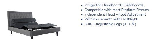Queen Adjustable bed  with Headboard/footboard