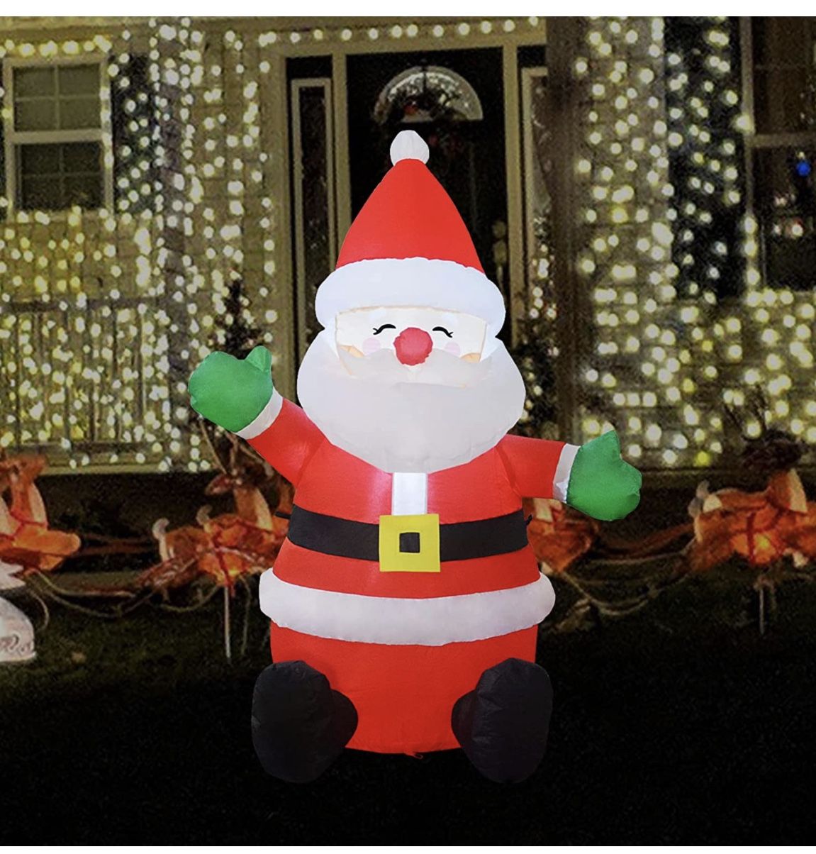 4 Foot Tall Santa Christmas Yard Inflatable