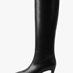 Modatope Modatope Knee High Boots Women Square Toe Kitten Heel Tall Boots size 9.5
