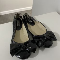 Steve Madden Black Bow Flats