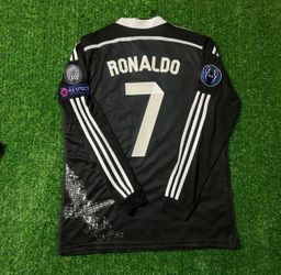 Ronaldo #7 Real Madrid 2014/2015 UCL Long Sleeve Black Dragon Jersey