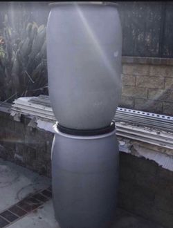 Plastic 55 Gal Rain Barrels (Stackable) $35 Each