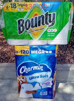 $30.00 Mega Charmin Ultra Soft And Bounty Paper Towel Bundle! 