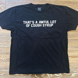 Awful Lot of Cough Syrup “Call Me For Juice” Black Shirt Mens Size XL