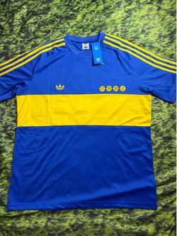 Blue Yellow Soccer Jersey #10  maradona CABJ New with Tags
