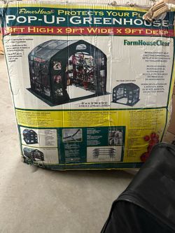 Greenhouse 9’ wide 9’ deep 8’ high