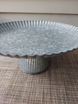 Pier 1 Cake stand galvanized