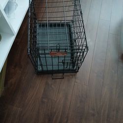 Smaller Dog Cage Black Metal Cage