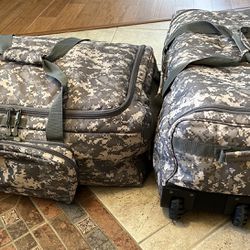 Large Rolling Military Duffle Bag 