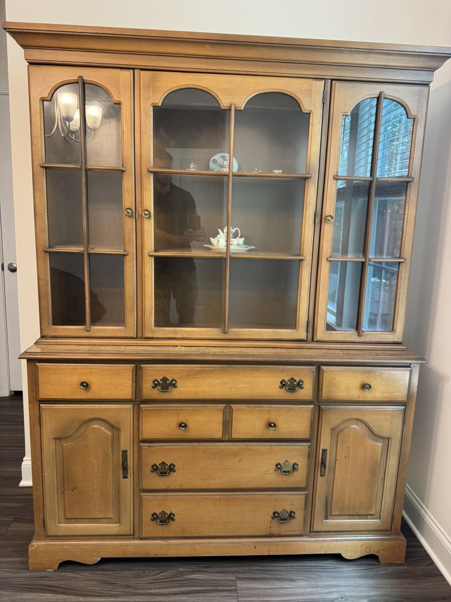 Solid Maple China Cabinet