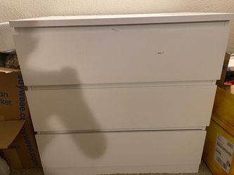 White 3-Drawer Storage Dresser