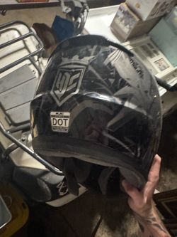 HJC DOT Motorcycle Helmet Black Graphic