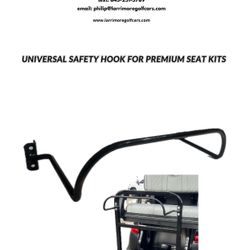 Safety bar chair hook for premium rear seat kits