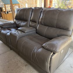 Leather Reclining Couch