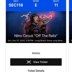 Nitro Circus Tickets x2