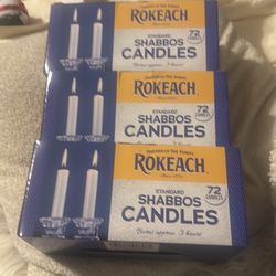 3 new boxes - paraffin white candles