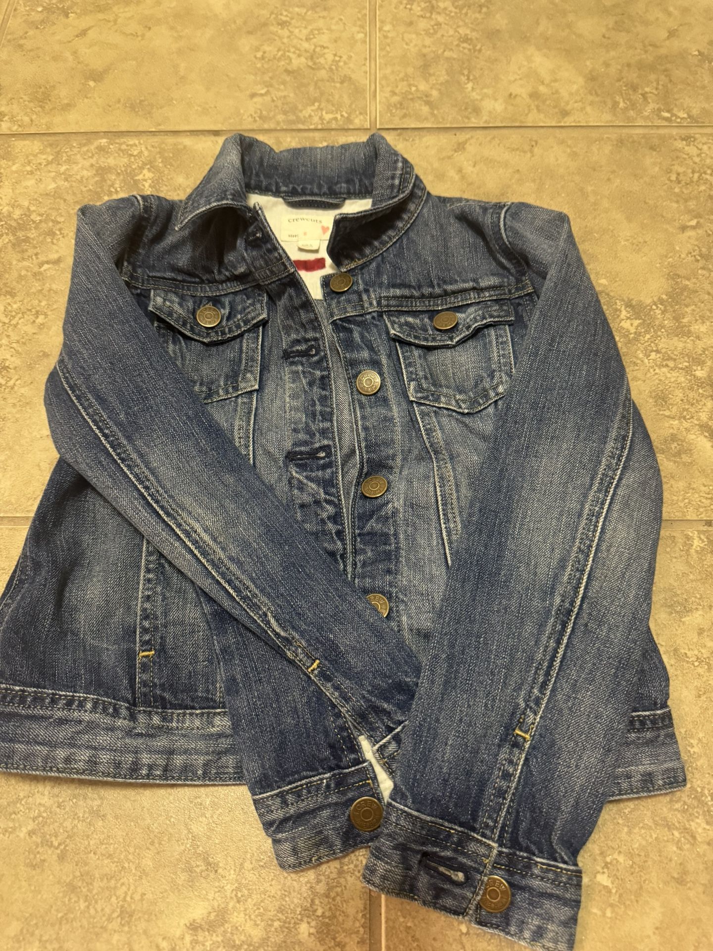 crew cuts jean jacket. size 8