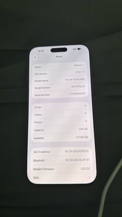 iPhone 16 Pro Max Unlocked 256gb