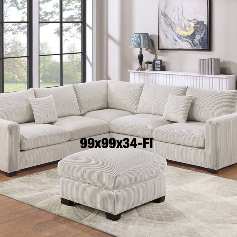 $469 Sectional With Ottomans 