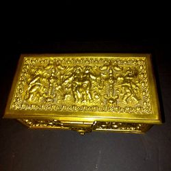 Antique French Bronze Large Jewerly Box 
