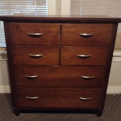 Four Drawer Wooden Dresser 41"H 40"W 18"D