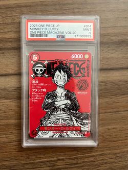 2025 Japanese Promo One Piece Magazine Vol. 20 Monkey D. Luffy PSA 9
