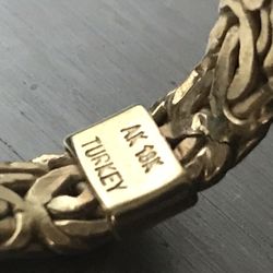 Size 9.5/10 18Kt Byzantine Turkish Gold Ring