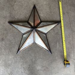 Large Glass And Metal Star Wall Art 