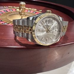 Unpolished Rolex Datejust With Case Back Sticker  Reference 116233 Hidden Clasp - Cartier , Vacheron, Patek, Seiko, AP, Gold 