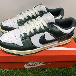 NIKE DUNK LOW RETRO VINTAGE GREEN WHITE BLACK NEW SNEAKERS SHOES SIZE 10 10.5 44 44.5 A5