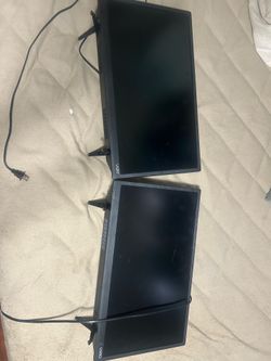 Two small Vizio tvs