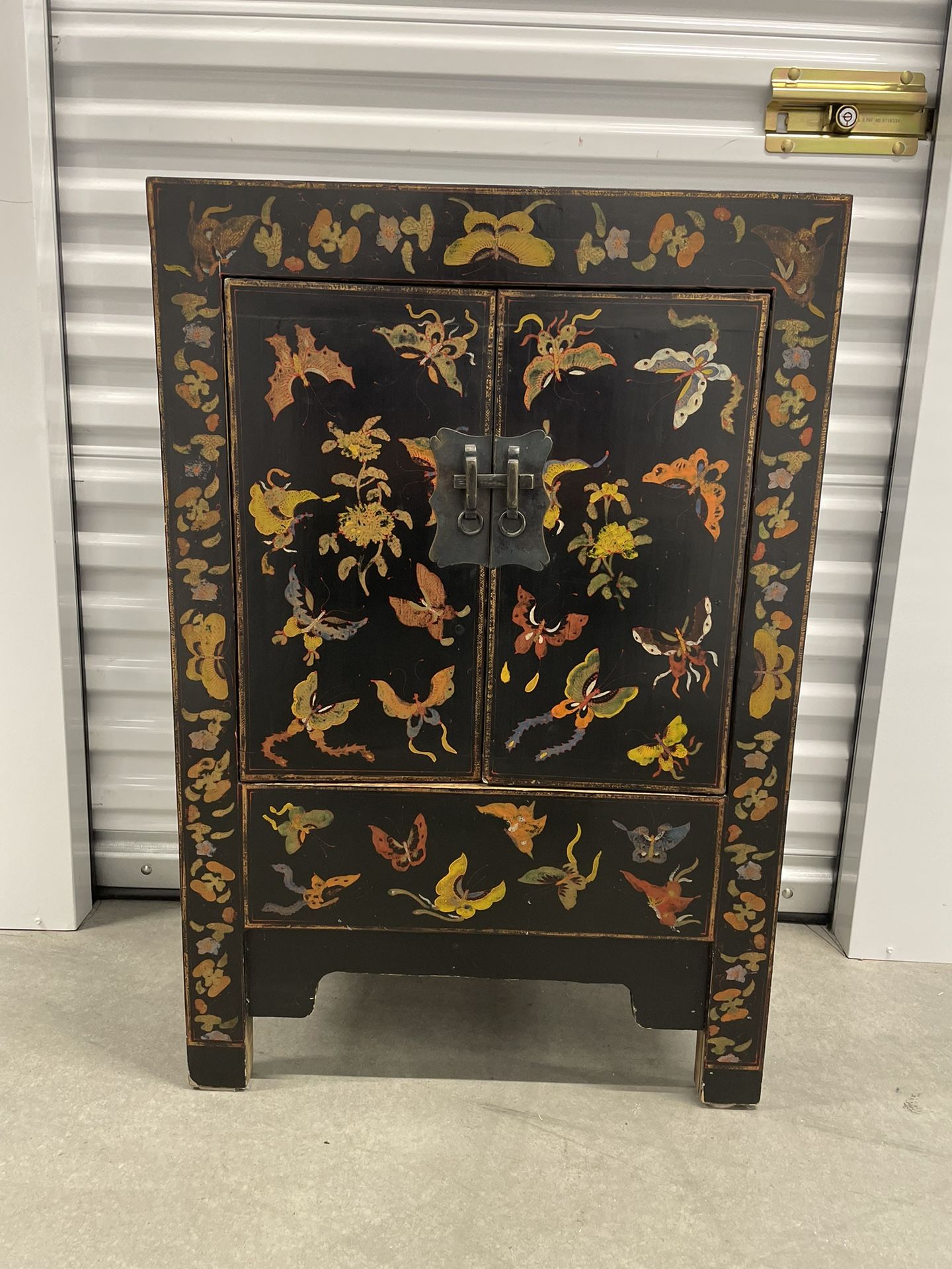 Antique Chinese Butterfly Cabinet
