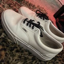 White Platform Vans 