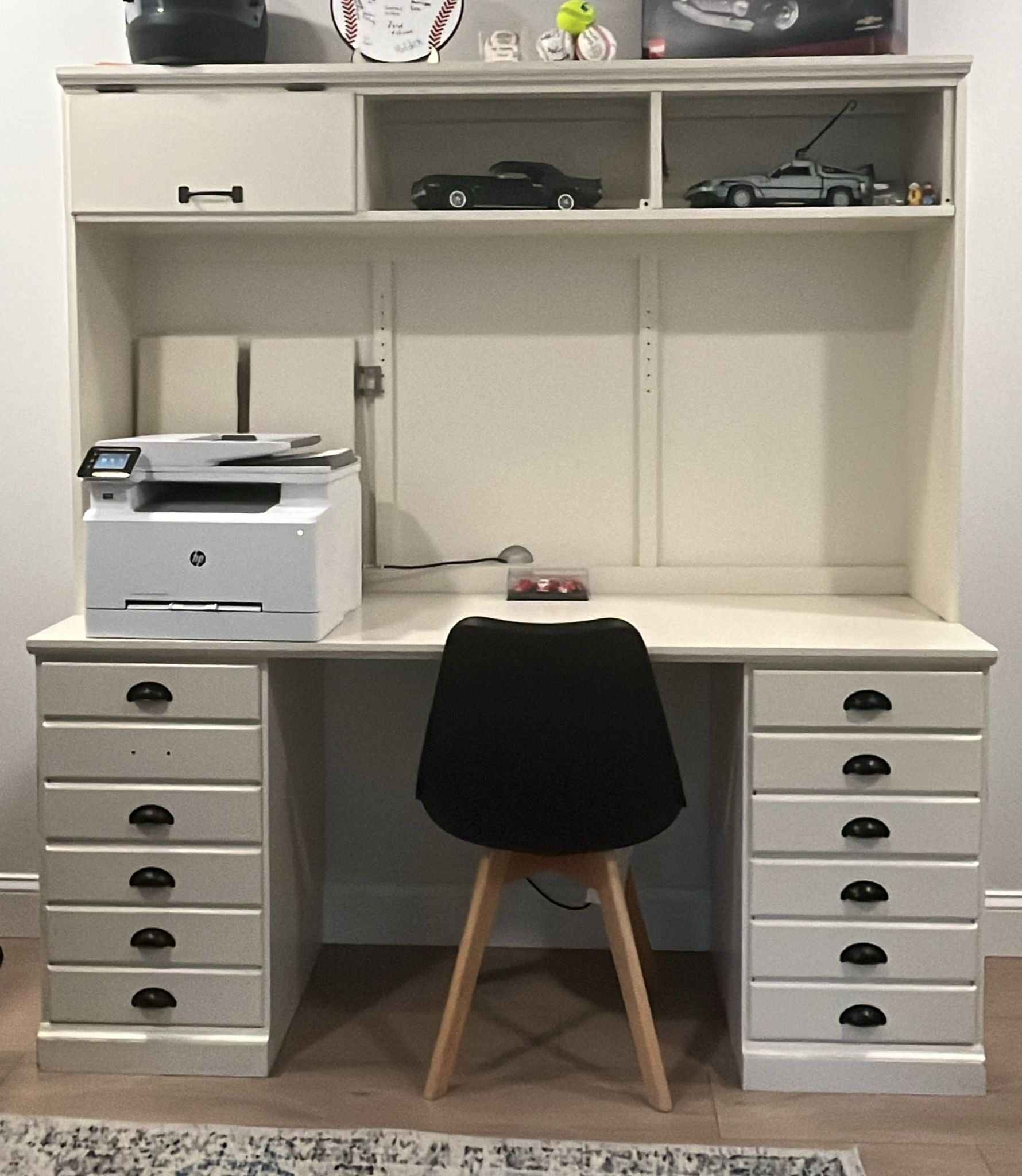 Used Pottery Barn Dual Desk – Printer’s Collection – $550