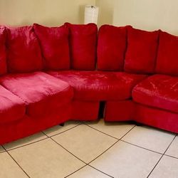 L-Sofa Color Burgundy 