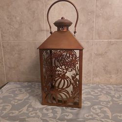 Brand New Fall Lantern w Battery Operated Candle