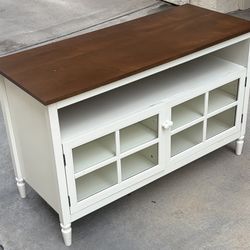 White TV stand with French Doors! (47"W)