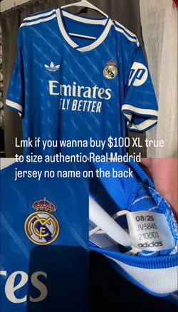 Real Madrid Adidas Blue Soccer Jersey XL