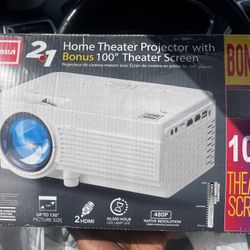 Brand New RCA Projector W 100” Screen