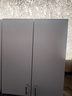 White Storage Cabinet-hanging